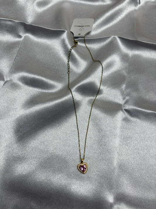 Collana cuore brillante