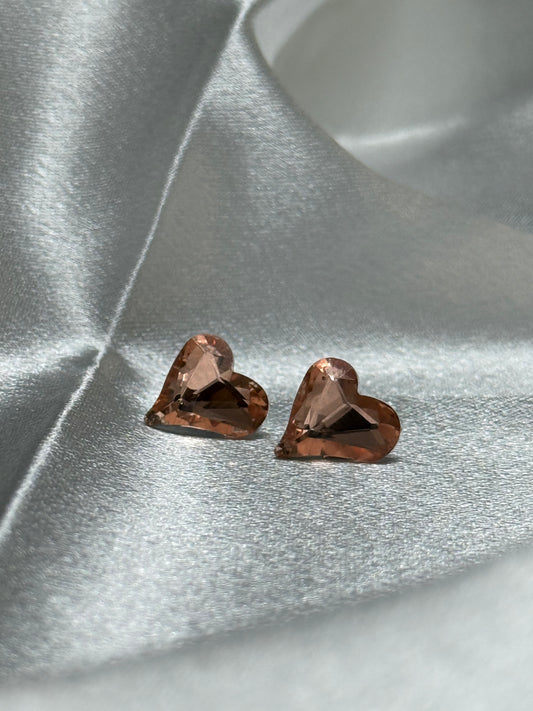 Orecchini cuore diamante