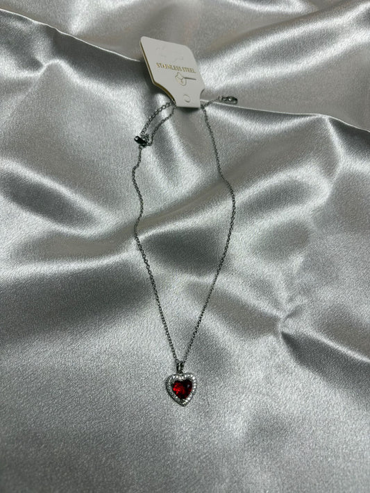 Collana cuore brillante
